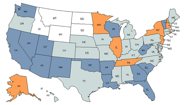 State Map for Philosophy & Religion Teachers, Postsecondary at My Next Move