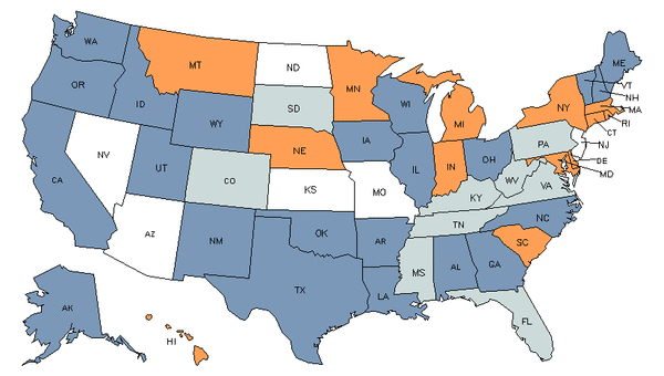 State Map for General Internal Medicine Physicians at My Next Move