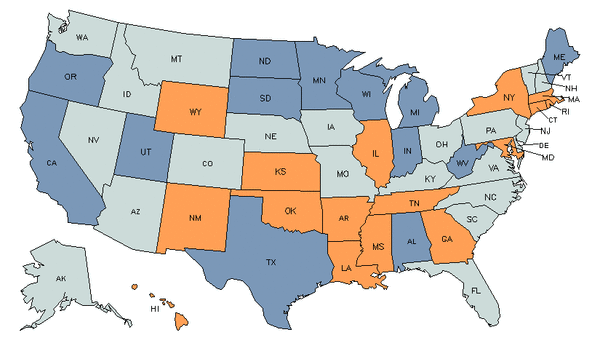 State Map for First-Line Supervisors of Police & Detectives at My Next Move