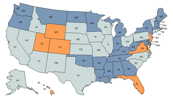 State Map for Lifeguards, Ski Patrol, & Other Recreational Protective ...