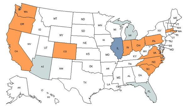 State Map for Crematory Operators at My Next Move