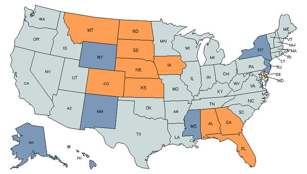 State Map for Insurance Sales Agents at My Next Move