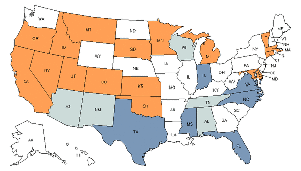 State Map for Stonemasons at My Next Move