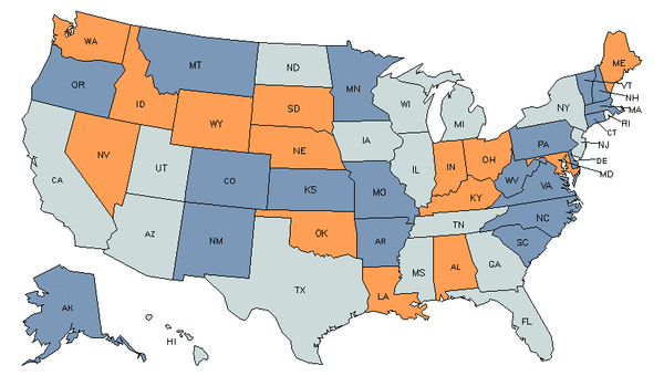 State Map for Structural Iron & Steel Workers at My Next Move