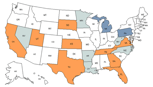 State Map for Helpers--Roofers at My Next Move