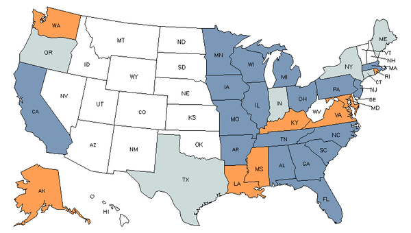 State Map for Sailors & Marine Oilers at My Next Move