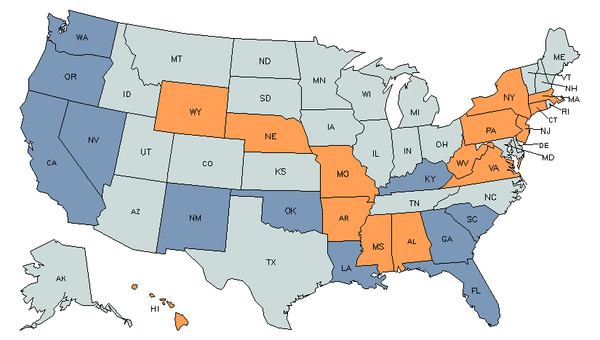 State Map for Biological Science Teachers, Postsecondary at My Next ...