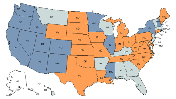 State Map for Funeral Attendants at My Next Move for Veterans