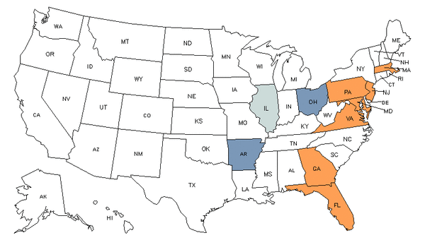 State Map For Shampooers At My Next Move For Veterans