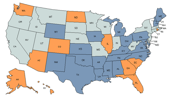 State Map for Travel Agents at My Next Move for Veterans