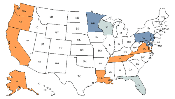 State Map for Pile Driver Operators at My Next Move for Veterans