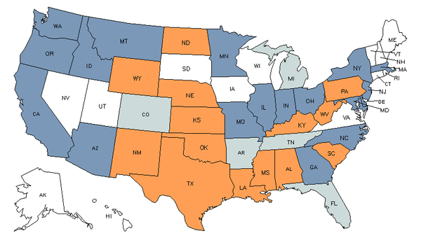 State Map for Gas Plant Operators at My Next Move for Veterans